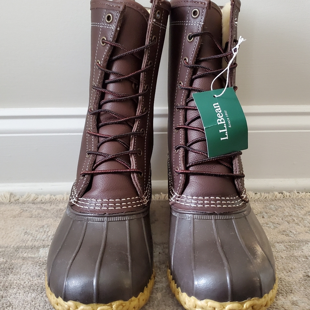 Women's LL Bean Boots, Brown, Size 7, NEW